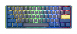 Клавиатура Ducky One 3, геймърска, механична, Cherry MX Silver RGB, Синя