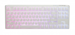 Клавиатура Ducky One 3 Classic, Hotswap Cherry MX Clear, RGB, Гейминг, Бяла