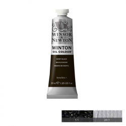 Канцеларски продукт Winton Маслена боя, Ivory Black, 37 ml