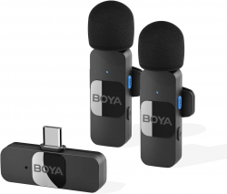 Микрофон Безжична микрофонна система с ревер USB-C, BOYA BY-V20