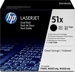 Тонер за лазерен принтер HP 51X Q7551XH Black Contract LaserJet T