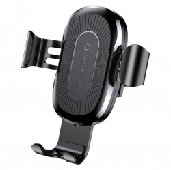 Принадлежност за смартфон Поставка за телефон за кола с безжично зареждане Baseus, Qi Charger WXYL-01 - черна