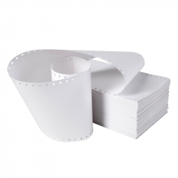 Хартия за принтер Office 1 Superstore Безконечна принтерна хартия, 240 mm, 11'', 1 пласт, бяла, 2000 листа