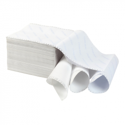 Хартия за принтер Office 1 Superstore Безконечна принтерна хартия, 240 mm, 11'', 3 пласта, бяла