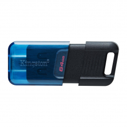 USB флаш памет KINGSTON DataTraveler, 64GB, USB3.2, 200MB/s, Черен-син