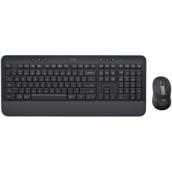 Клавиатура LOGITECH Signature MK650, Bluetooth, 2xAA, 4000 dpi, Черна