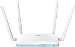 Безжичен рутер D-Link EAGLE PRO AI N300 4G Smart Router, 4x 10/100Mbps, 3G-4G, 2.4GHz, 300 Mbps, Бял