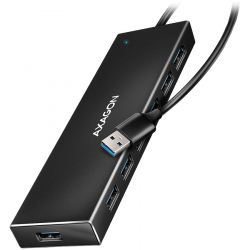 USB Хъб Seven-port USB 3.2 Gen 1 hub with charging support. Connector for external