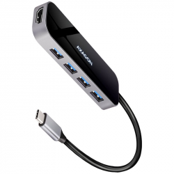 USB Хъб Axagon Multi port USB 3.2 Gen1 hub. HDMI, four USB-A outputs and Power Delivery
