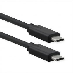 Кабел/адаптер Roline 11.02.9072, USB 3.2 Gen 2x2 Cable, PD 20V5A, черен, 1.5м