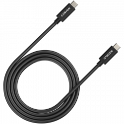 Кабел/адаптер Кабел CANYON UC-44, USB-C към USB-C, 40Gbps, 240W, 48V, 1м, Черен
