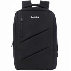 Чанта/раница за лаптоп CANYON Laptop backpack for 15.6 inch, Black, Polyester, 400x300x120 mm
