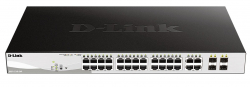 Комутатор/Суич D-Link DGS-1210-24P-E, 24 PoE 10-100-1000 Base-T port with 4 x 1000Base-T -SFP ports