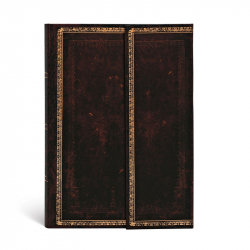 Канцеларски продукт Тефтер Black Moroocan, 100 х 140 mm, широки редове, твърда корица, 88 листа