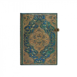 Канцеларски продукт Paperblanks Тефтер Turquoise, Midi, широки редове, твърда корица,