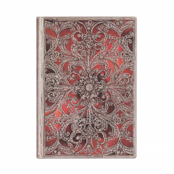 Канцеларски продукт Paperblanks Тефтер Garnet, Midi, широки редове, мека корица, 88 листа
