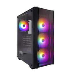 Кутия 1stPlayer Кутия Case ATX - Fire Dancing V4 RGB - 4 fans included