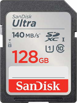 SD/флаш карта SANDISK Ultra SDXC, 128GB, 140MB/s, Class 10