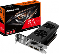 Видеокарта GIGABYTE AMD Radeon RX 6400 Low Profile 4GB GDDR6