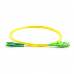 Оптична пач корда LC/APC-SC/APC, Сингъл мод 9-125, Дуплекс, 3мм, 15м