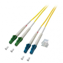 Оптична пач корда LC/АPC-LC/UPC, Сингъл мод, Дуплекс, 3мм, 3м