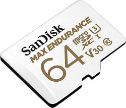 SD/флаш карта SANDISK High Endurance, 64GB, 100MB/s, C10, U3, V30 + адаптер