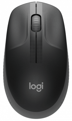 Мишка Logitech M190 Full-size, Оптична, Безжична, 1000dpi, Тъмно сива