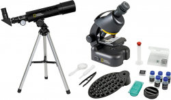 Телескоп Комплект Bresser National Geographic: телескоп 50/360 AZ и микроскоп 40x–640x