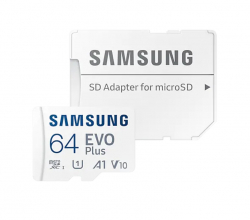 SD/флаш карта Samsung microSD, 64 GB, 130MB/s, с адаптер