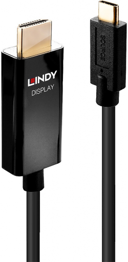 Кабел/адаптер LINDY 43293 :: Конвертор-кабел от USB Type-C към HDMI, 4K60, 3m