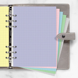 Канцеларски продукт Filofax Пълнител за органайзер Pastel, A5, на квадратчета, цветен