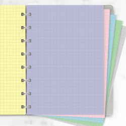 Канцеларски продукт Filofax Пълнител за тефтер Pastel, A5, на квадратчета, цветен