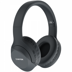 Слушалки CANYON BTHS-3, Bluetooth, USB, 20KHz, 32Ω, Тъмно сиви, сгъваеми с микрофон