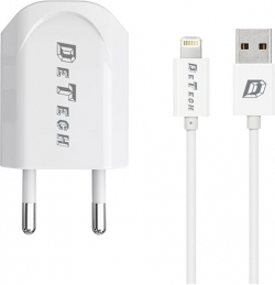 Принадлежност за смартфон USB-A Charger, DeTech DE-11i + Iphone Cable, 14116