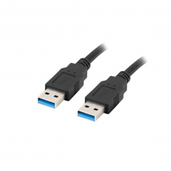 Кабел/адаптер Lanberg USB-A M-M 3.0 cable 1m, black