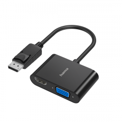Кабел/адаптер Hama, 2 в 1, DisplayPort - VGA - HDMI гнездо, Ultra-HD 4K