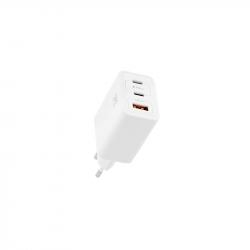 Принадлежност за смартфон TNB Зарядно за телефон, 2 х USB Type-C, 1 х USB Type-A, 65 W, бяло