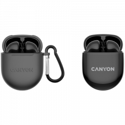 Слушалки Canyon TWS-6, Bluetooth, с микрофон, черен