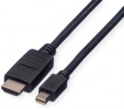 Кабел/адаптер Cable Mini DP - HDMI M, 2m, Roline 11.04.5791