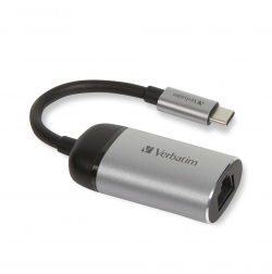 Мрежова LAN карта/адаптер Verbatim USB-C to Gigabit Ethernet Adapter 10cm Cable