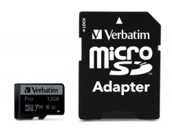Verbatim PRO micro SDHC 32GB Class 10 UH (Incl. Adaptor)