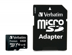 Verbatim Premium micro SDXC 64GB Class 10 (Incl. Adaptor)