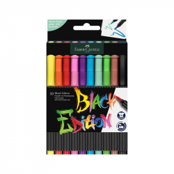 Канцеларски продукт Faber-Castell Маркер-четка Black Edition, 10 цвята