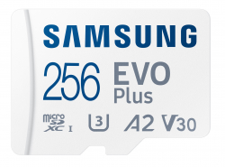 SD/флаш карта Samsung EVO Plus, 256GB, microSD + SD Adapter