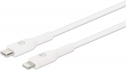 Кабел/адаптер MANHATTAN 394529 :: Kабел USB Type-C към 8-Pin Lightning за iPhone, iPad и iPod, 2м, бял