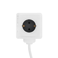 Контакт Tellur PowerCube удължителен кабел , 4 гнезда + 2xUSB, 1,5 м, бял