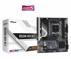 Дънна платка ASROCK MB Desktop B650M-HDV-M2, AM5, 2x DDR5, 2x PCIe 4.0 x16, 1x PCIe 4.0 x
