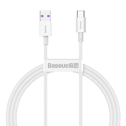 Кабел/адаптер Кабел Baseus Superior CATYS-02 USB към USB-C, 66W, 1м, бял