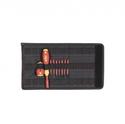 Инструмент/Тестер Комплект отвертки SL/PZ 1000V, в сгъваем чанта, 10 части - Wiha slimVario® WH41233