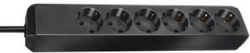 Контакт Разклонител 6x 2P+E с кабел 1.5m Черен - Brennenstuhl Eco-line BS1159400015
